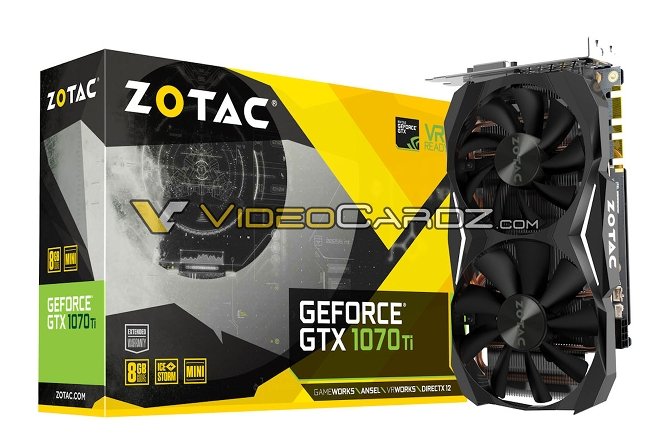 Karty graficzne ZOTAC GTX 1070 Ti Mini i PNY GTX 1070 Ti   [1]