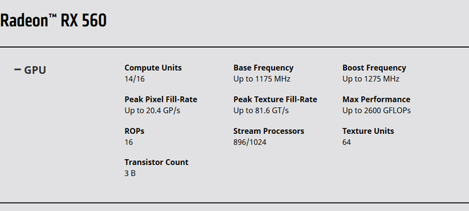 AMD po chichu zmienia specyfikację karty Radeon RX 560 [2]