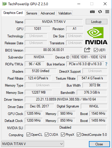 NVIDIA TITAN V - Pierwsze wyniki wydajności karty graficznej [2]