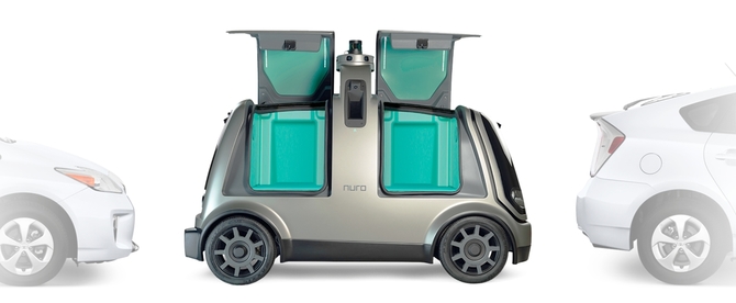 Nuro - pojazd bez kierowcy, stworzony by dostarczać towary [1]