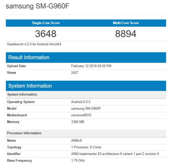 Do Polski trafi Samsung Galaxy S9 z procesorem Exynos 9810 [1]