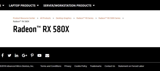 AMD Radeon RX 500X - odświeżone Polarisy na stronie AMD [1]