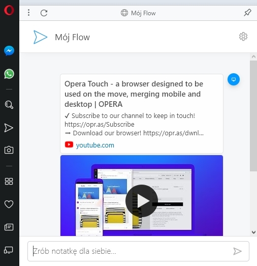 Opera Touch - nowa przeglądarka mobilna z funkcją Flow [1]