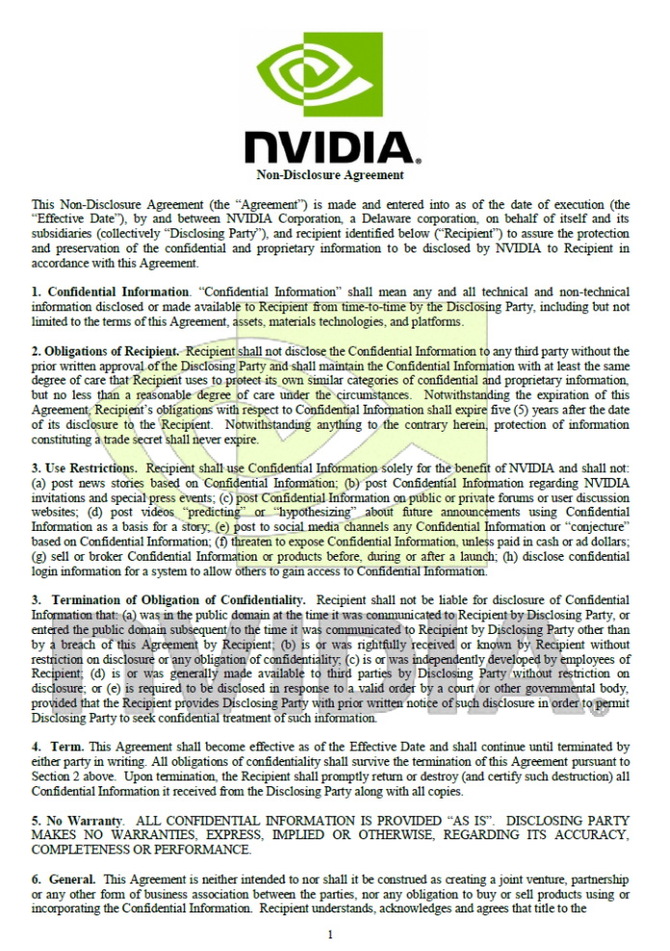 Nowe NDA NVIDII jest wybiórcze i kontrowersyjne [2]
