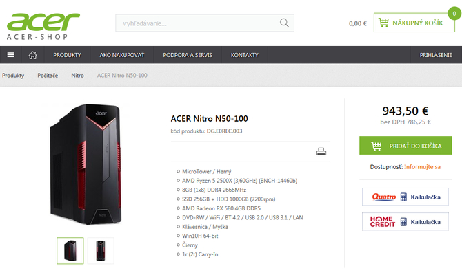 Acer Nitro N50-100 - Gotowy zestaw z AMD Ryzen 5 2500X [2]