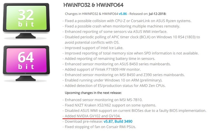 Nowa wersja HWiNFO wspomina o układach NVIDIA GV102 i GV104 [2]