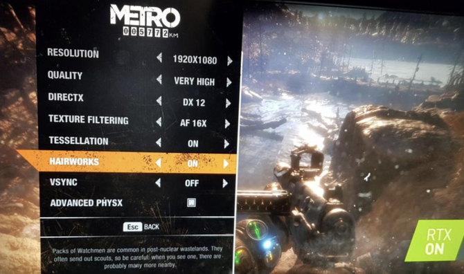 Metro Exodus z Nvidia Hairworks i Advanced PhysX [1]