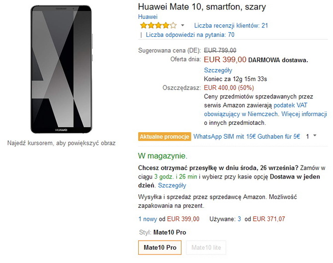 Huawei Mate 10 Pro w wyjątkowo niskiej cenie. To świetna okazja! [2]