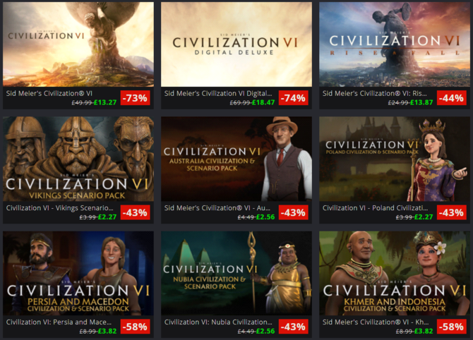 Promocja na Civilization VI z dodatkami w sklepie GreemanGaming [1]