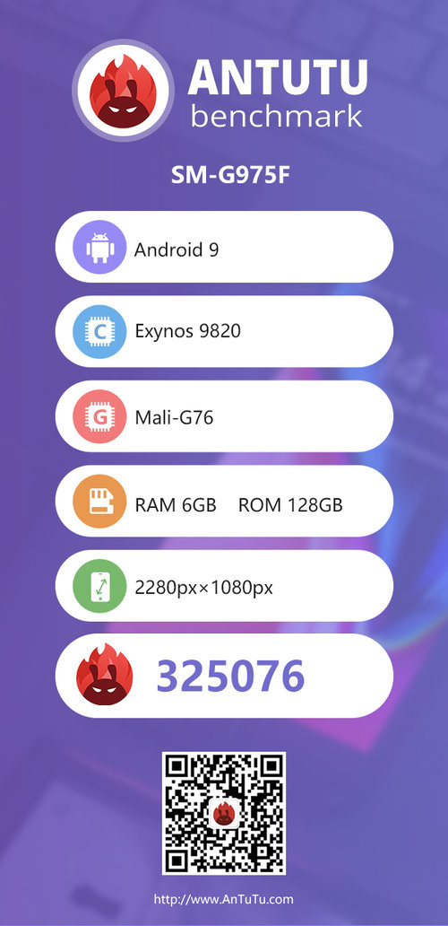 Samsung Galaxy S10+ z Exynosem 9820 przetestowany w AnTuTu [1]