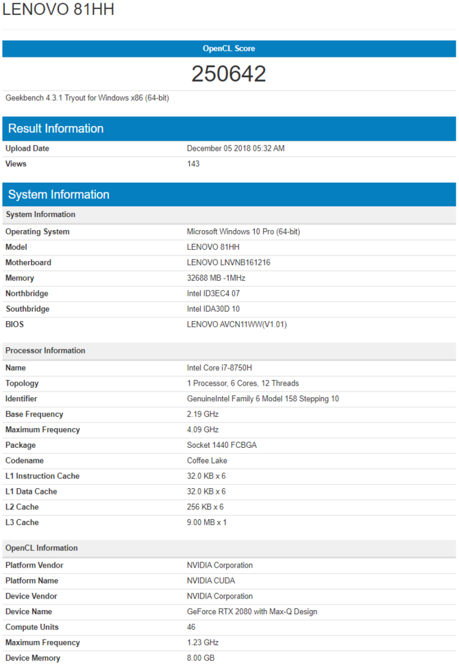 NVIDIA GeForce RTX 2060 Mobile otrzyma 6 GB pamięci GDDR6 [5]