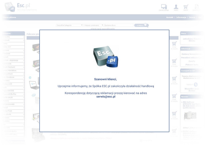 To już koniec ESC.pl - sklep odchodzi jednak z dużą klasą [2]