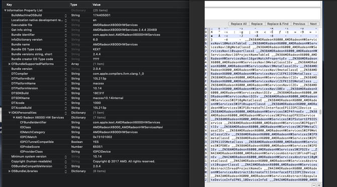 AMD Navi - wzmianki o GPU w kodzie aktualizacji MacOS Mojave [3]