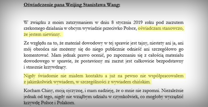 Afera szpiegowska Huawei: Weijing Wang wydaje oświadczenie [2]