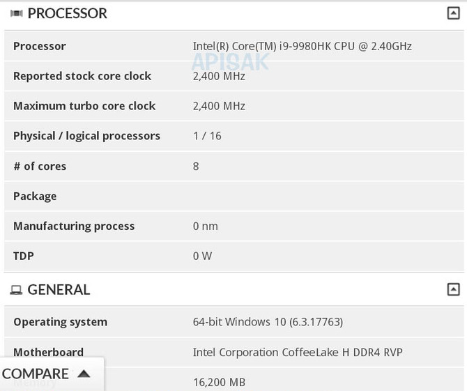 Intel Core i9-9980HK - mobilny procesor z ośmioma rdzeniami [2]