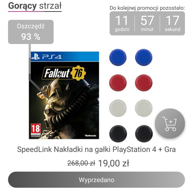 X-kom wyprzedawał za 19 zł grę Fallout 76 z nakładkami na gałki [2]