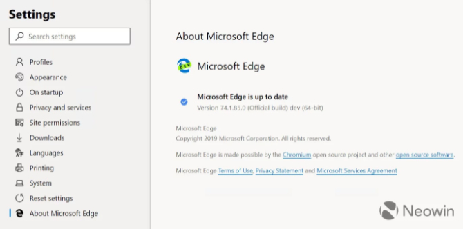 Wyciekły zrzuty ekranu przeglądarki Edge z silnikiem Chromium  [3]