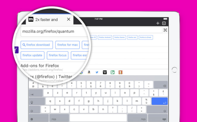 Przeglądarka Mozilla Firefox w wersji dla tabletów Apple iPad [1]