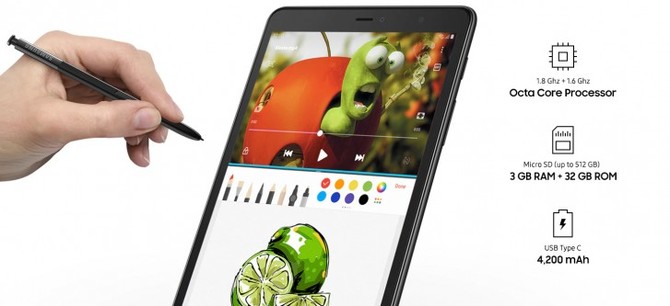Tablet Samsung Galaxy Tab A 8.0 z rysikiem S Pen - specyfikacja [3]