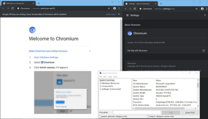 Chromium uruchomione na Windows 10 dla procesorów ARM64 [3]