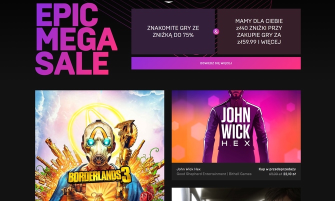 Epic Mega Sale - zniżki na wszystkie gry dostępne w sklepie [1]