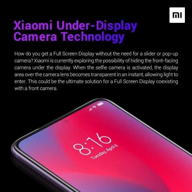 Xiaomi i Oppo pracują nad aparatem do selfie pod ekranem [1]