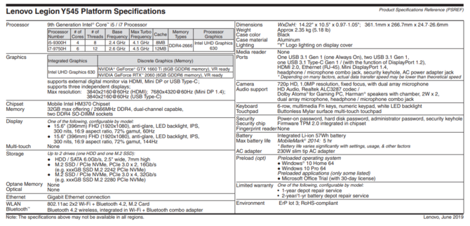 Lenovo Legion Y545 - pierwsze informacje o nowym notebooku [3]