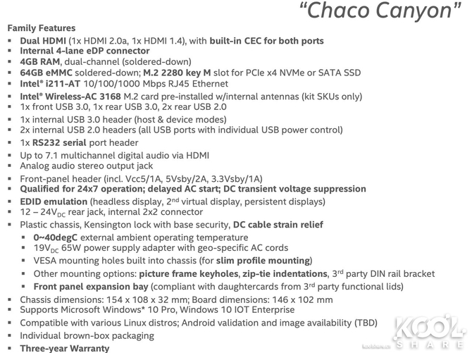 Intel Chaco Canyon - Pasywnie chłodzony, 6-watowy NUC  [3]