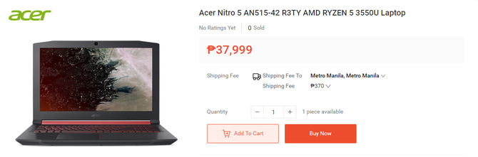 Notebook Acer Nitro 5 dostępny z procesorem AMD Ryzen 5 3550U [2]
