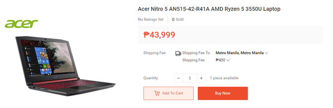 Notebook Acer Nitro 5 dostępny z procesorem AMD Ryzen 5 3550U [3]
