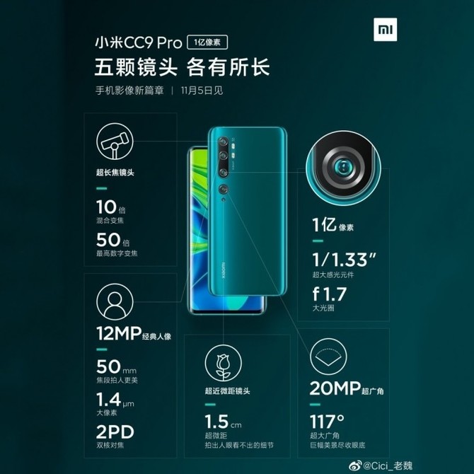 Xiaomi Mi Note 10 - wyciekła specyfikacja nowego smartfona [2]