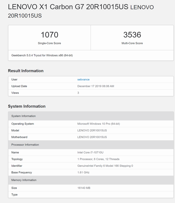 Intel Tiger Lake-U - nowe testy procesora w bazie GeekBench  [4]