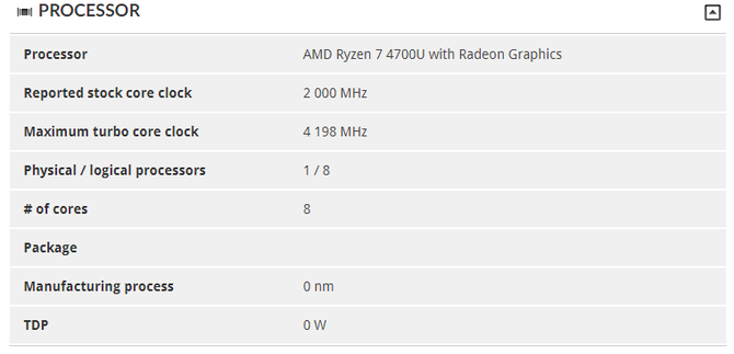AMD Ryzen 7 4700U - 8-rdzeniowe APU Renoir odkryte w PCMark 10 [3]