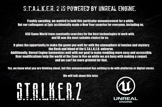 Powstaje S.T.A.L.K.E.R. 2. Gra tworzona jest na Unreal Engine 4 [2]