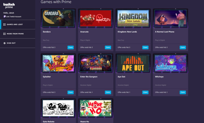 Twitch Prime oferuje 10 gier za darmo do końca miesiąca [3]