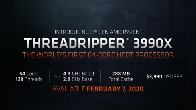 AMD Ryzen Threadripper 3990X - 64-rdzeniowy kolos za 3990 USD [1]