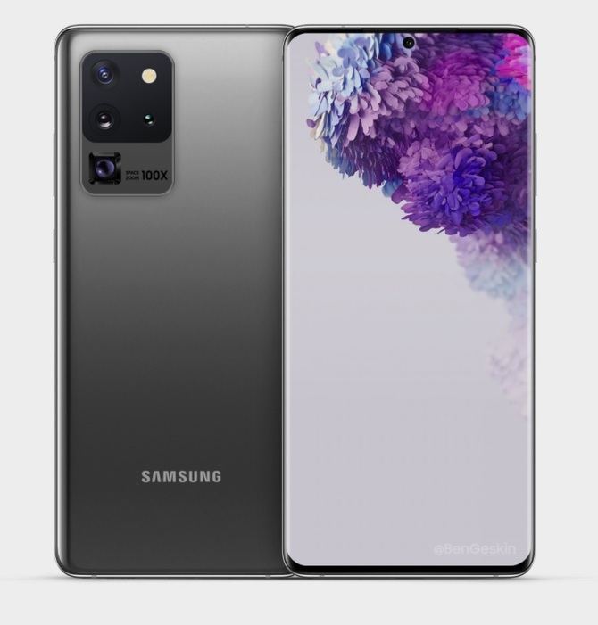 Samsung Galaxy S20 Ultra na nowych renderach. Może się podobać [1]