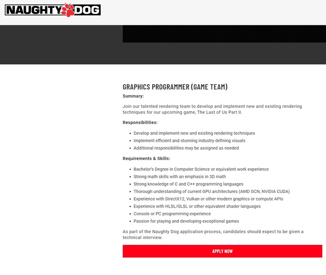 Twórcy The Last of Us szukają speców od NVIDIA CUDA i DirectX 12 [2]