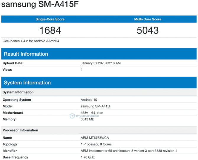 Samsung Galaxy A41 – specyfikacja smartfona z układem Helio P65 [2]