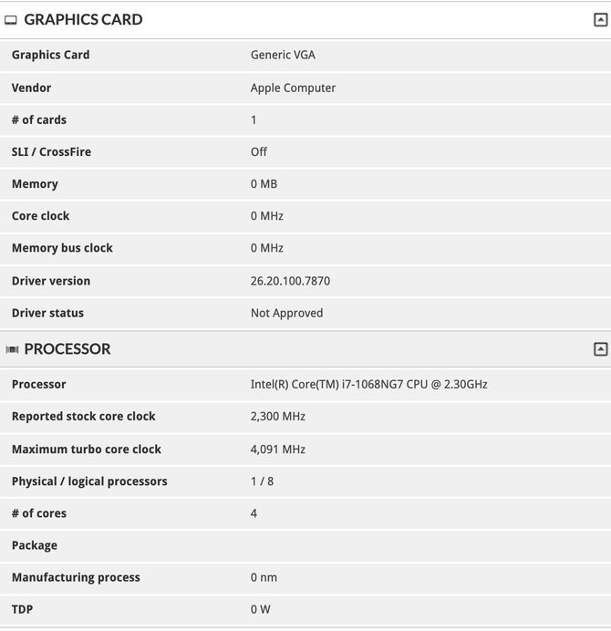 Intel Core i7-1068G7 i Core i7-10510Y - informacje o wydajności CPU [2]