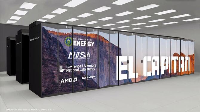 Superkomputer El Capitan dzięki AMD będzie miał moc 2 EFLOPSów [1]