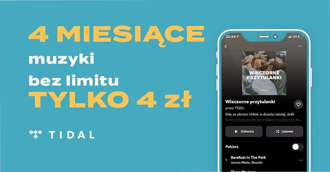 Promocja na Tidal HiFi. 4 miesiące za 4 zł dla nowych użytkowników [1]