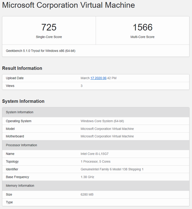 Intel Core i5-L15G7 - nowe informacje o układzie z serii Lakefield [2]