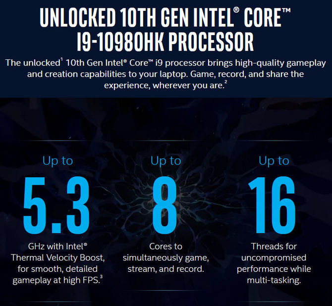 Intel Core i9-10980HK będzie obsługiwał technikę Velocity Boost [2]