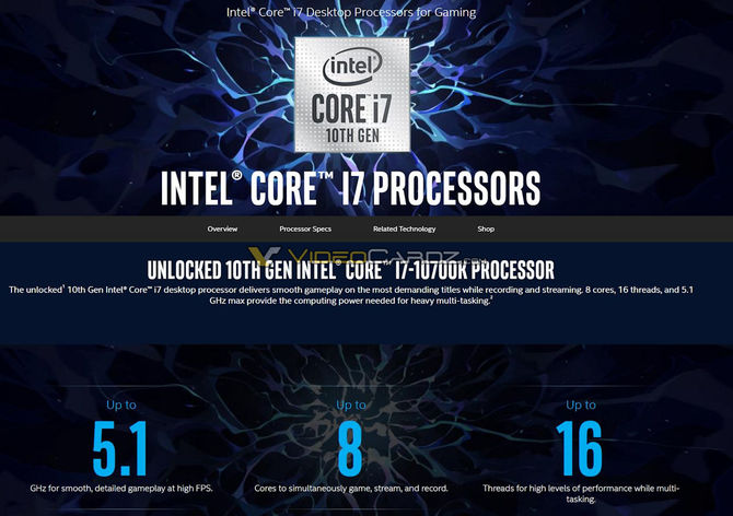 Intel Core i5-10600K, i7-10700K oraz i9-10900K - informacje o układach [3]