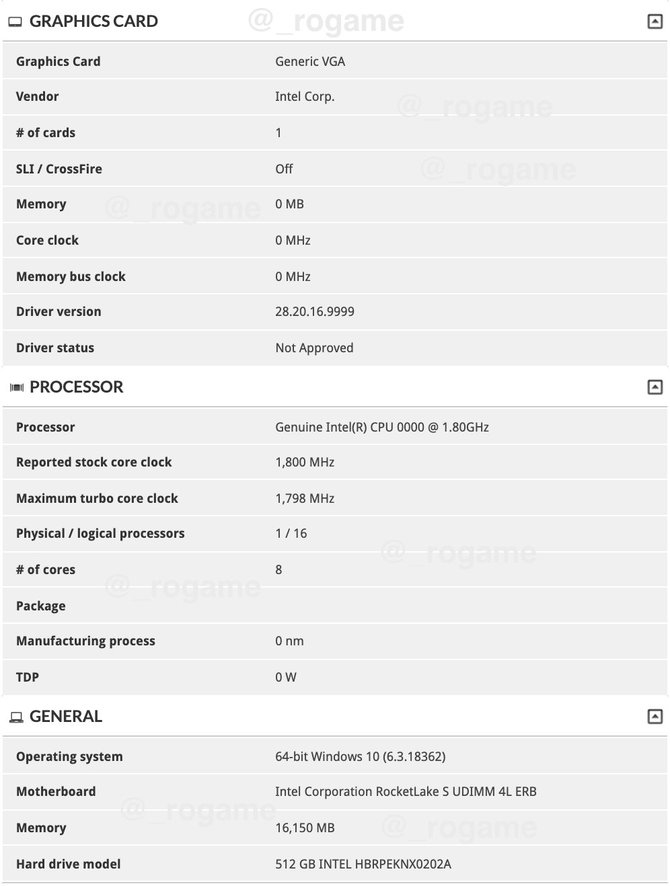 Intel Rocket Lake-S - producent rozpoczął testy nowych procesorów [2]