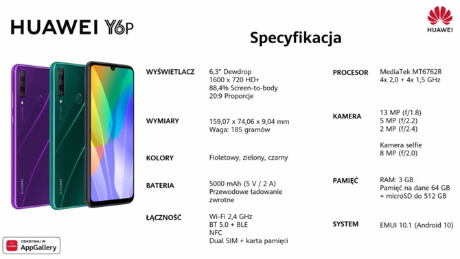 Huawei Y6P i Y5P: budżetowe smartfony nie tylko dla najmłodszych [4]