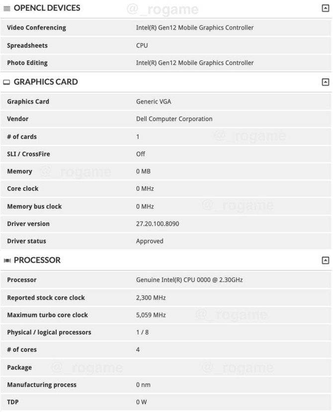 Intel Tiger Lake-U z taktowaniem 5 GHz odkryty w laptopie Dell [2]