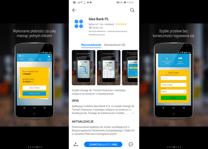 Idea Bank w Huawei AppGallery. To już trzecia aplikacja bankowa [1]