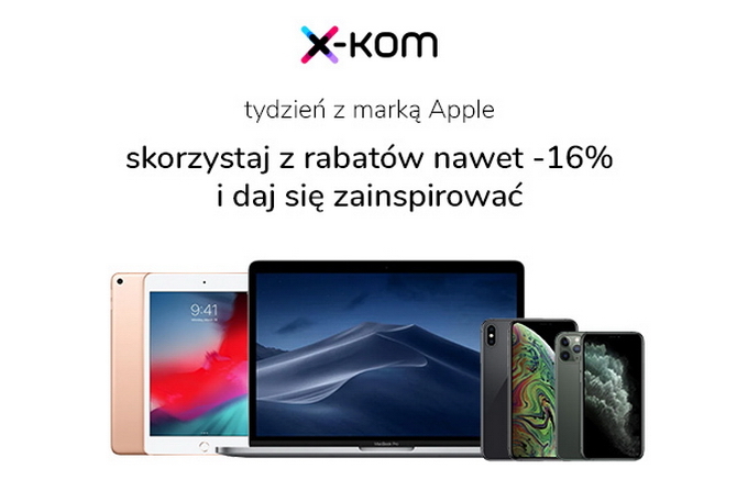 Tydzień Apple w x-kom. Niższe ceny na smartfony, laptopy i tabety [1]